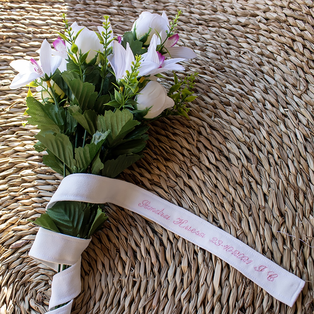 cinta boda ramo novia e invitadas personalizada