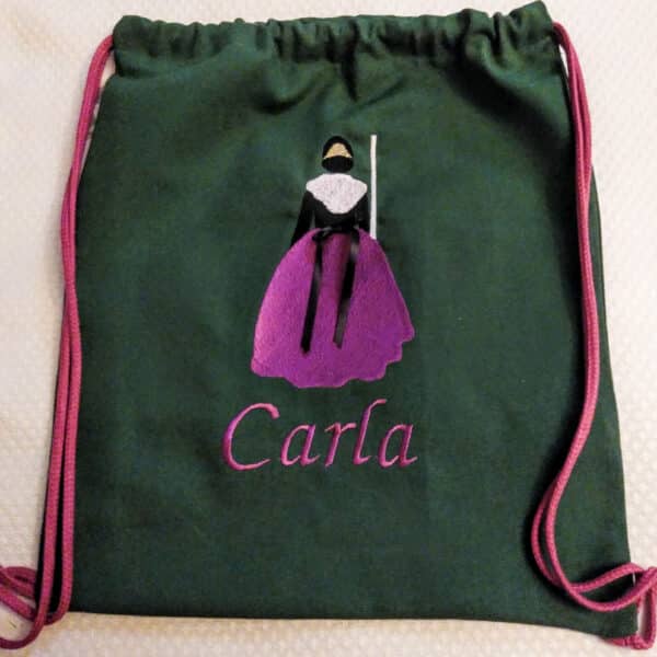 mochila castellonera bordada